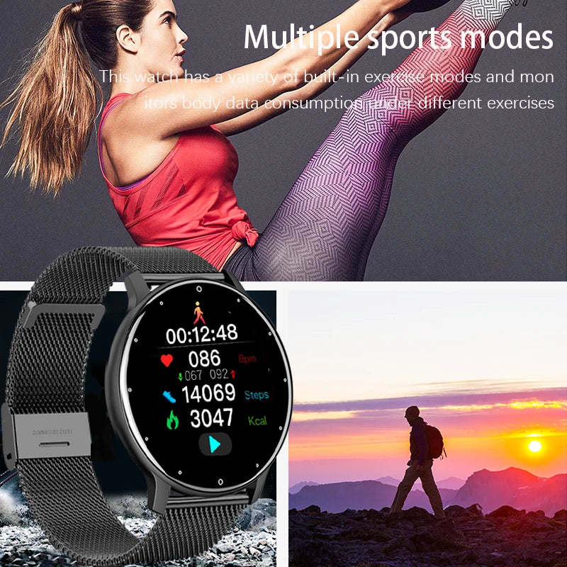 LIGE 2025 Smart watch Ladies Full touch Screen Sports Fitness watch IP67 waterproof Bluetooth For Android iOS Smart watch Female