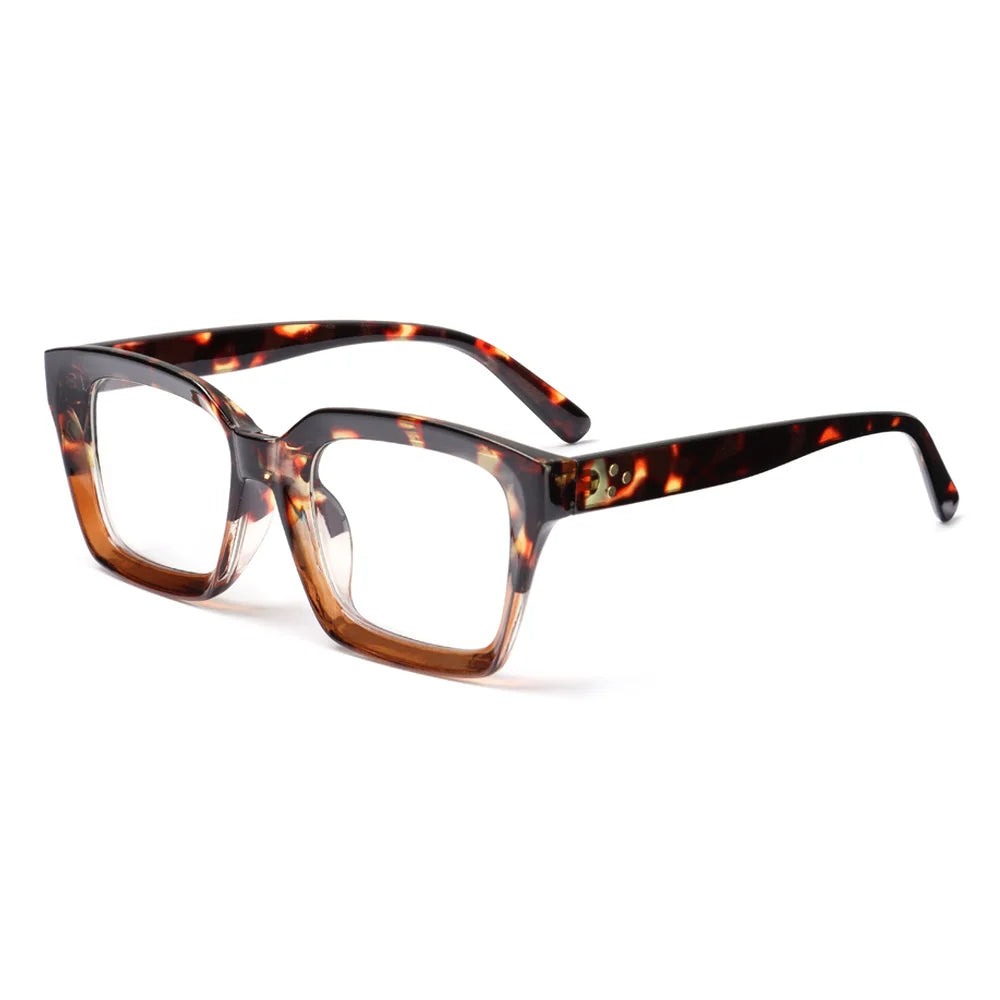 1 Pair Multi-color Oversized Square Reading Glasses Men Women Large Frame Fashion Presbyopia Eyeglasses Diopter 0~+3.0