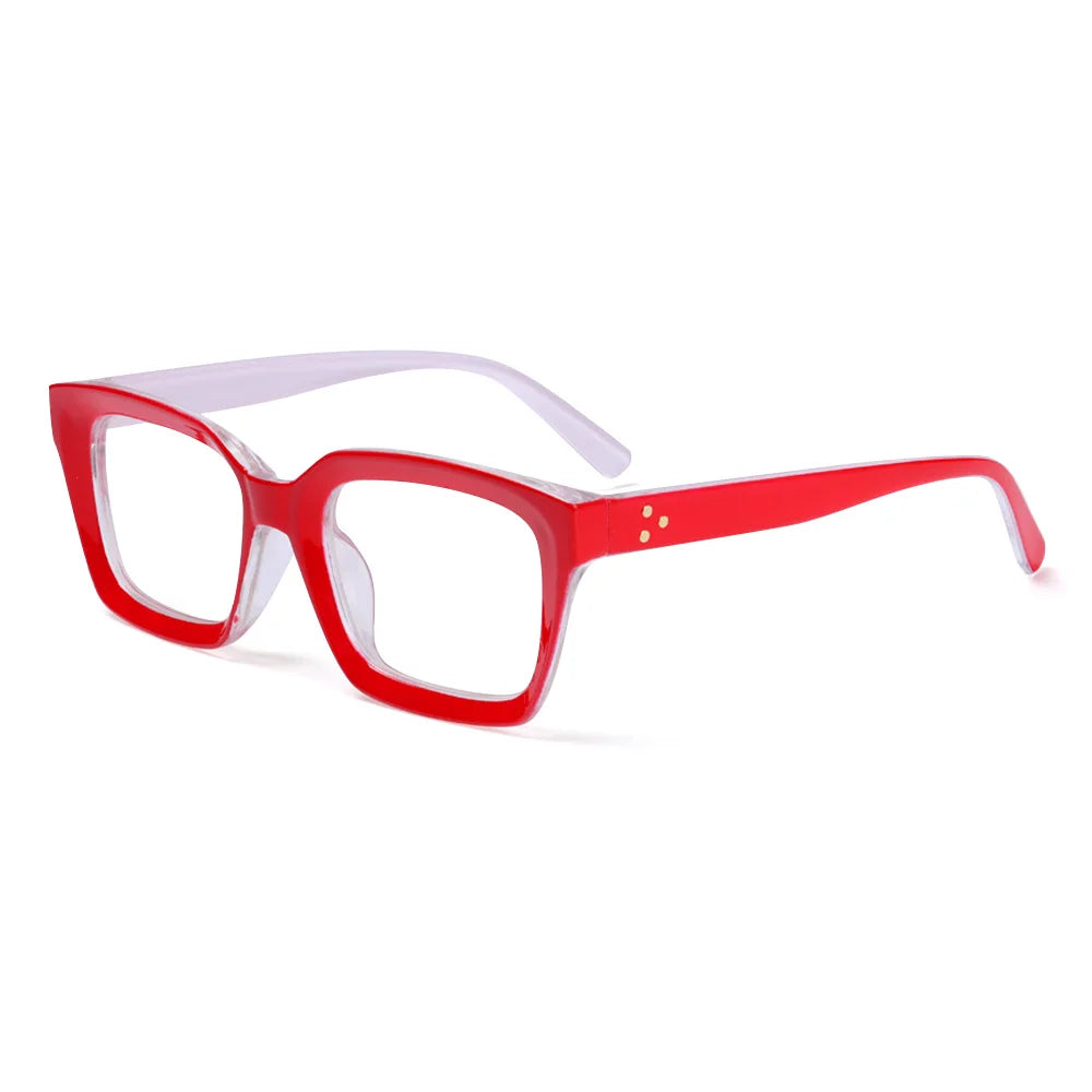 1 Pair Multi-color Oversized Square Reading Glasses Men Women Large Frame Fashion Presbyopia Eyeglasses Diopter 0~+3.0