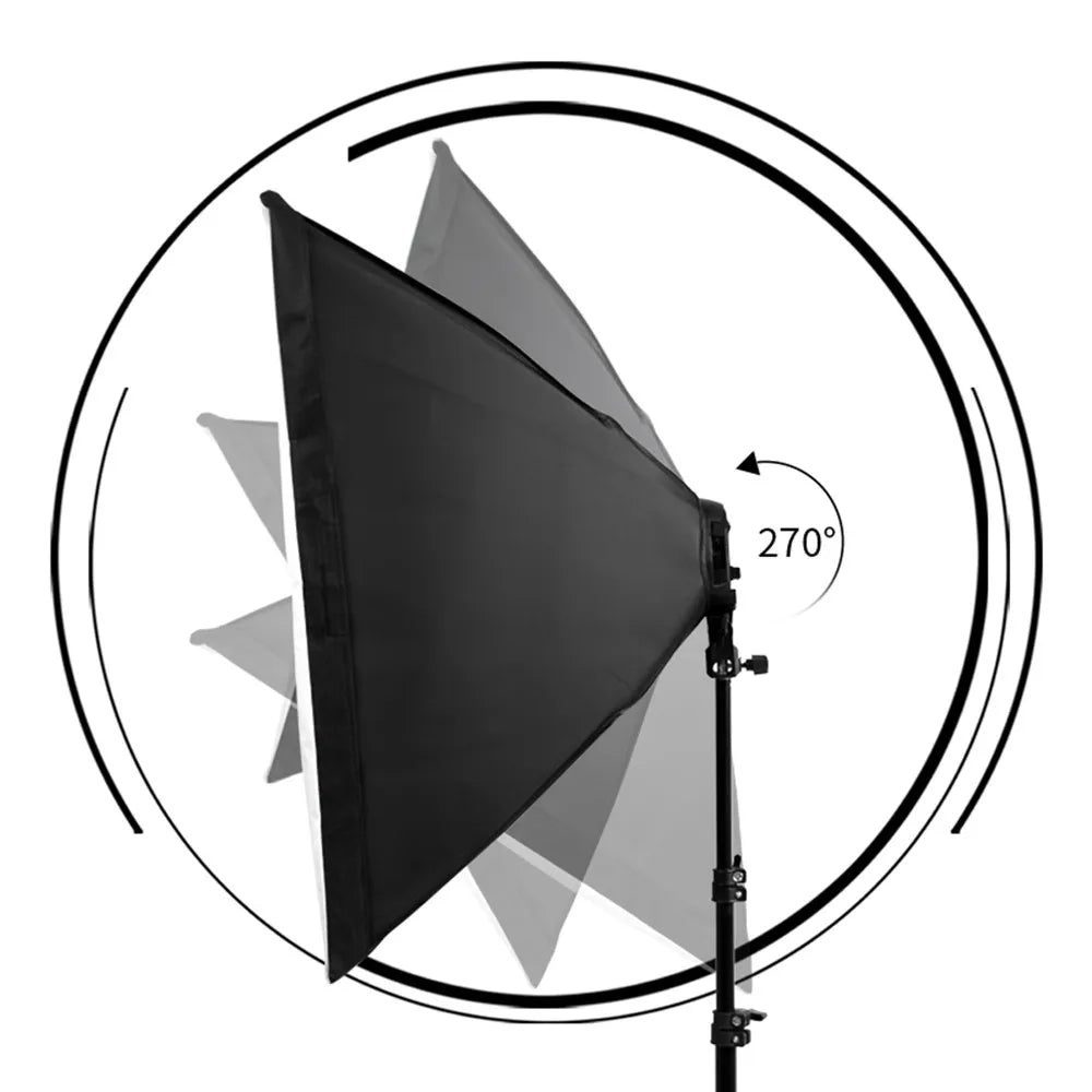 SH 50x70CM Photography Softbox Lighting Kits Professional Continuous Light System Equipment For Photo Studio