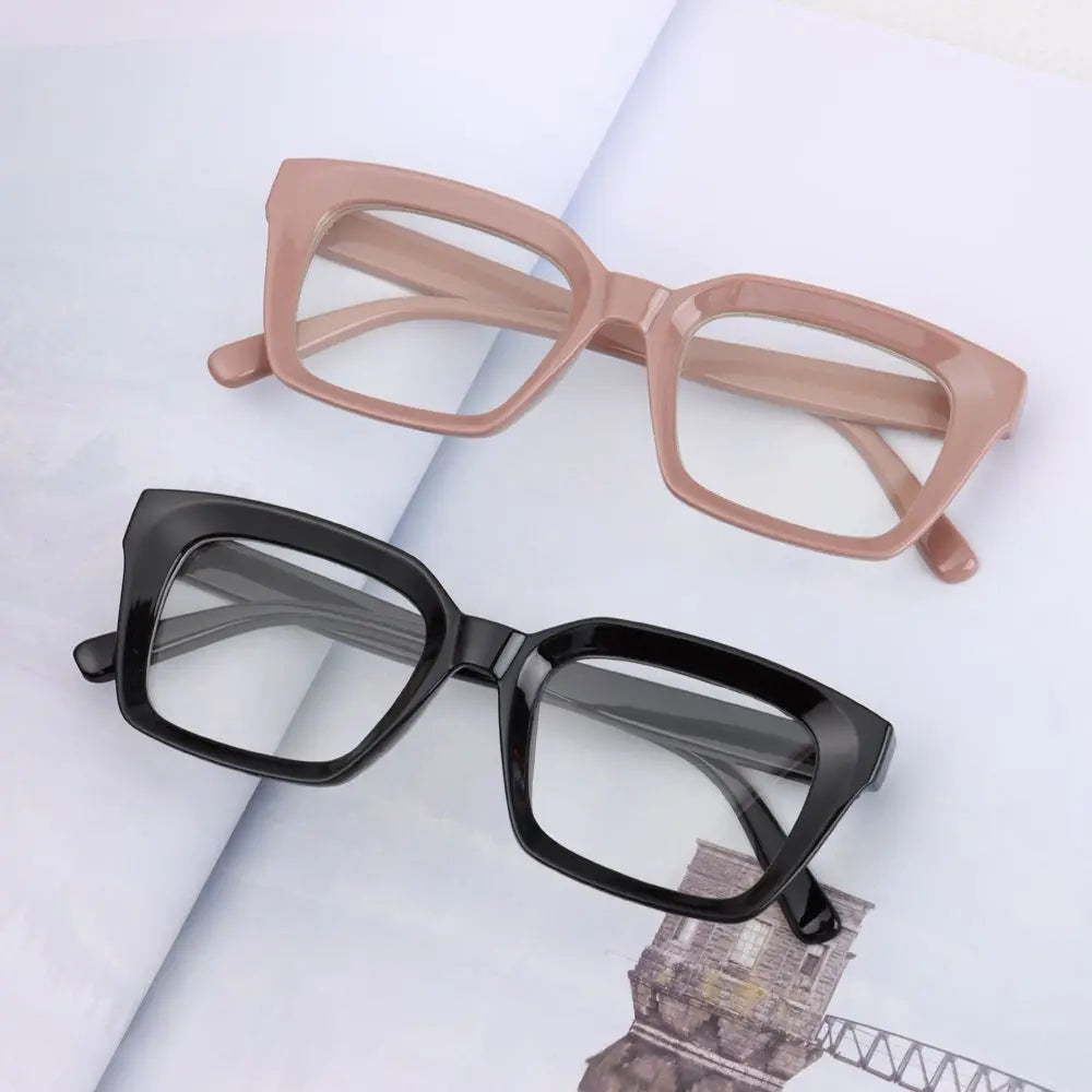 1 Pair Multi-color Oversized Square Reading Glasses Men Women Large Frame Fashion Presbyopia Eyeglasses Diopter 0~+3.0