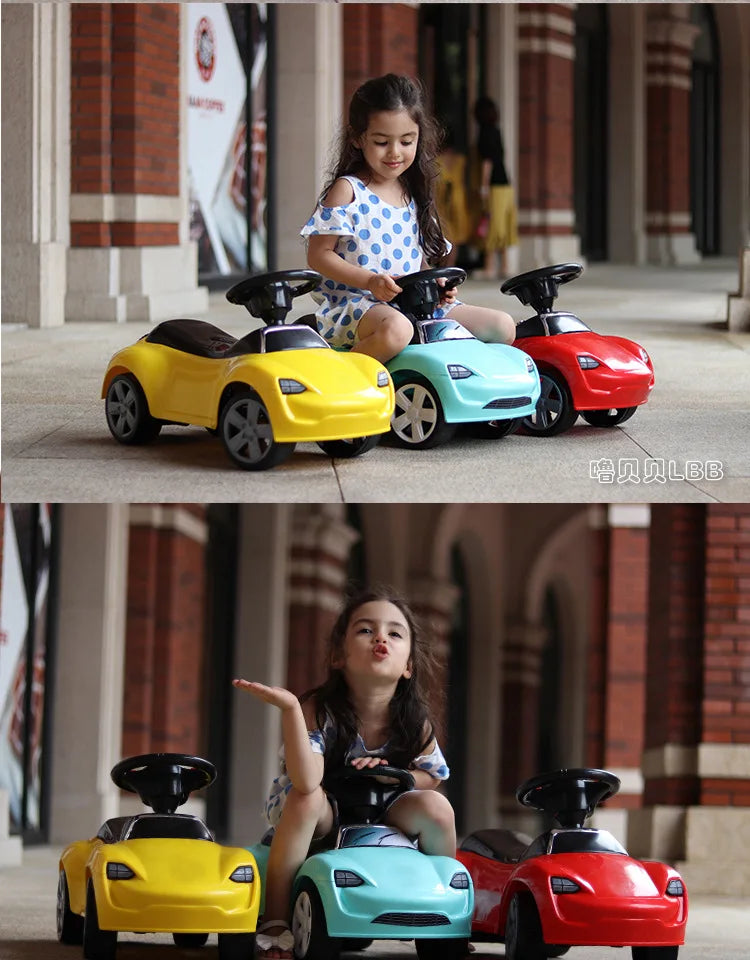 Custom Kids Four-wheel Music Silent Wheel Children Ride on Car Toys for Boys Baby Walker Cars for Children To Ride 10M-4 Years