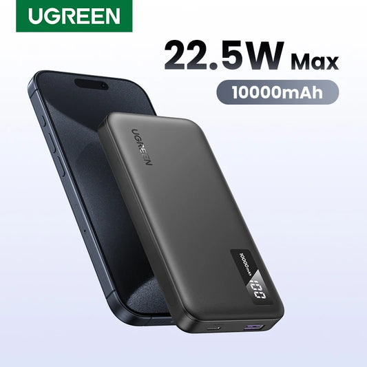 UGREEN 22.5W Power Bank Fast Charge 10000mAh Portable PowerBank for iPhone 15 Pro Max Xiaomi Huawei Phone External Battery PD20W