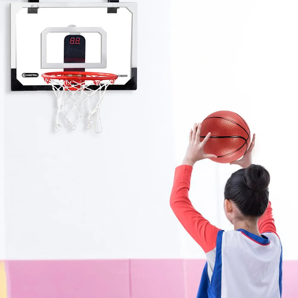 Mini Basketball Hoop Outdoor Indoor Ball Sport Backboard With Electronic Scoreboard Kids Funny Game Fitness Excersise Accessory