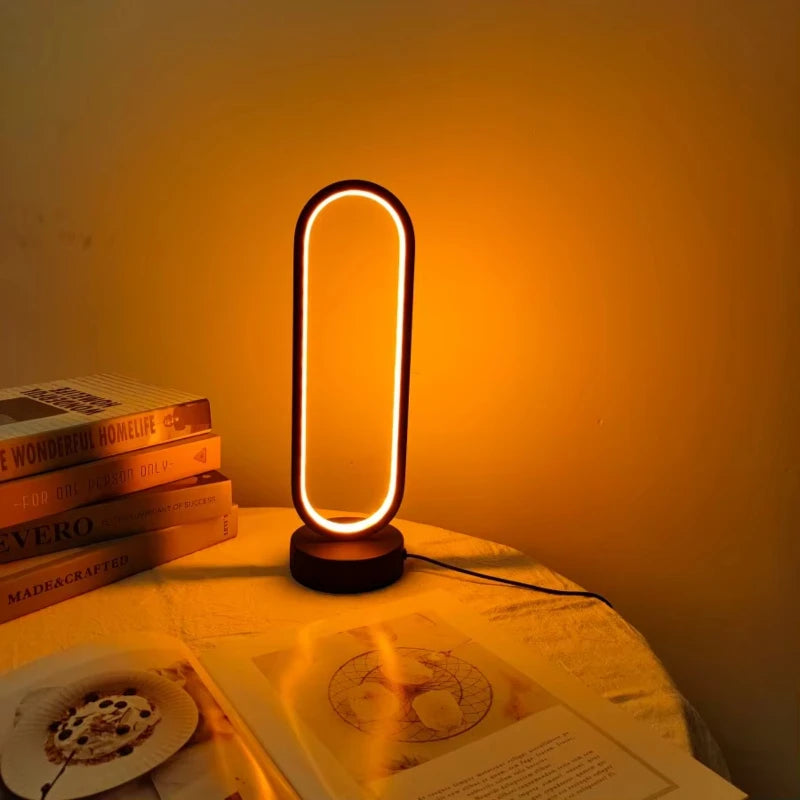 1PC Lamp bedroom Ring Lamp Living Room Three-color Dimming Bedside Lamp  Night Light Bedroom light Japanese room decor Nezuko