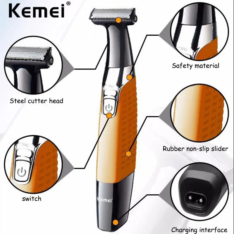 Kemei Mens Electric Shaver Beard Trimmer for Stubble Shaving Hair clippers men Hair machine Enchen hair clipper Hair dryer T