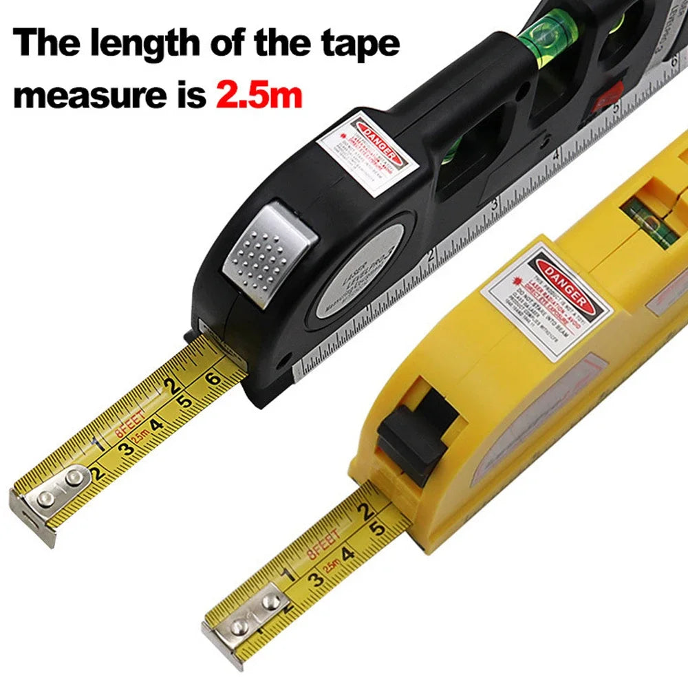 Multipurpose Level Laser Horizon Vertical Measure Tape Horizontal Ruler 4 in 1 Infrared Laser Level Cross Line laser tape Pool