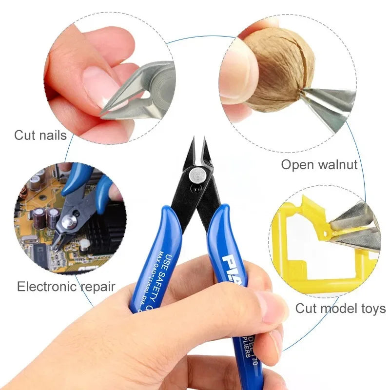 1PC 170 Wishful Clamp DIY Electronic Diagonal Pliers Side Cutting Nippers Wire Cutter 3D printer parts Hand Tools Fishing pliers