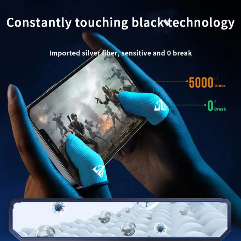 2Pcs Flydigi Mobile Phone Gaming Sweat-Proof Finger Cover Fingertip Gloves Game Non-slip Touch Screen Thumb Fingertip Sleeves