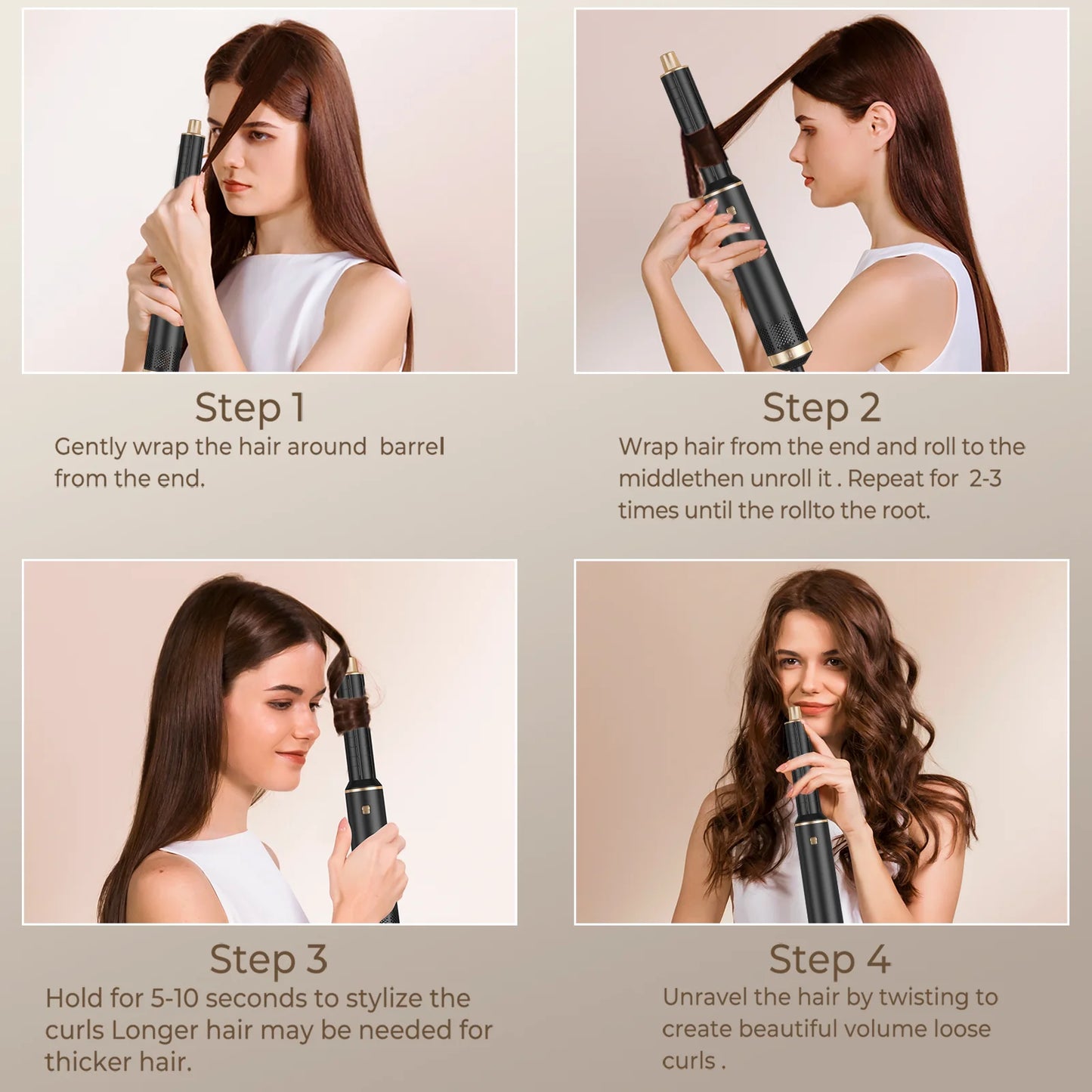 5 in 1 Electric Hair Dryer Comb Hair Straightener Comb Negative Ion Curling Iron Styling Tools Multifunctional Hot Air Brush