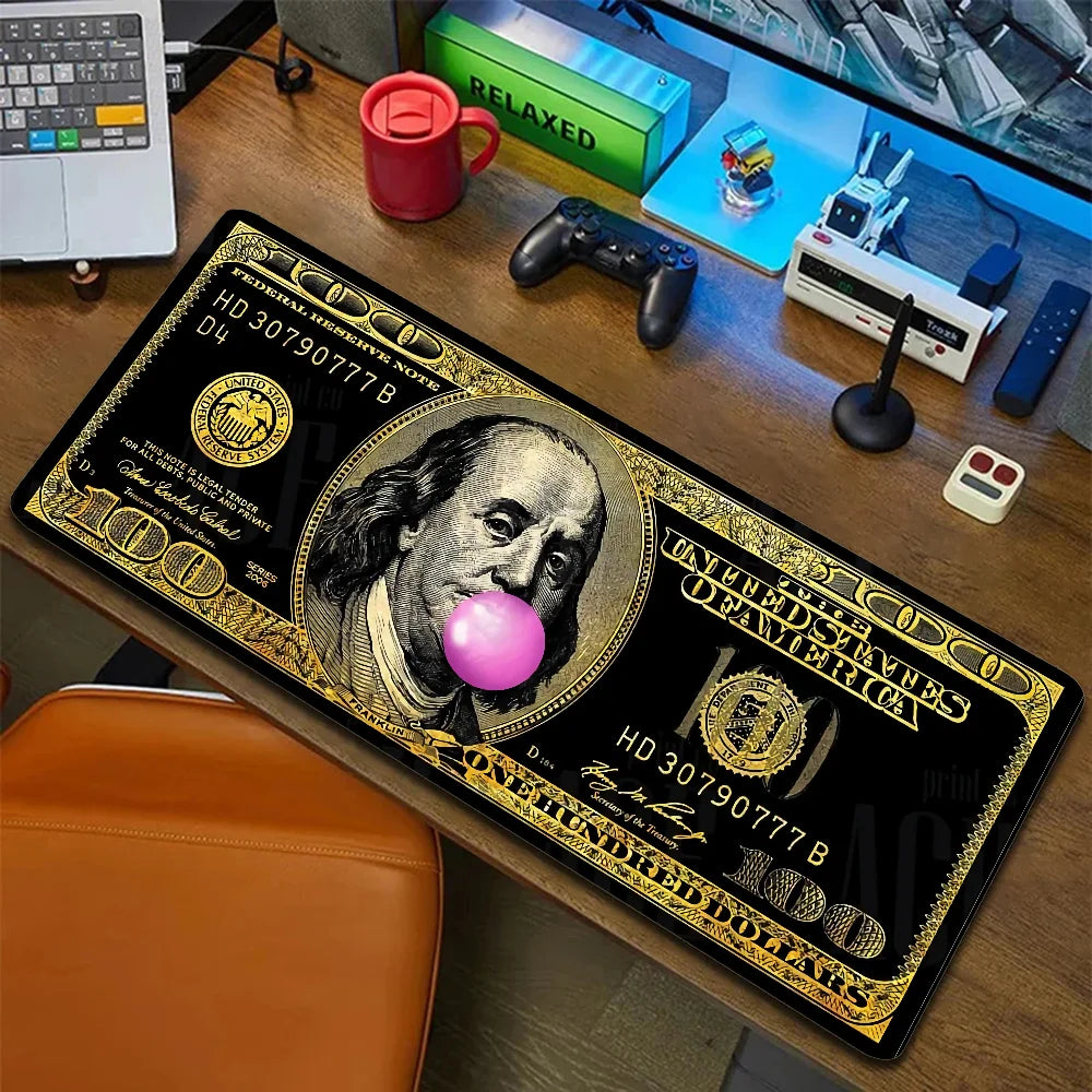 Dollar Gaming Pc Setup Accessories Gamer Desk Mat Mouse Pad Large Computer Table Mousepad Anime Mats Office Xxl Mause Pads Mice