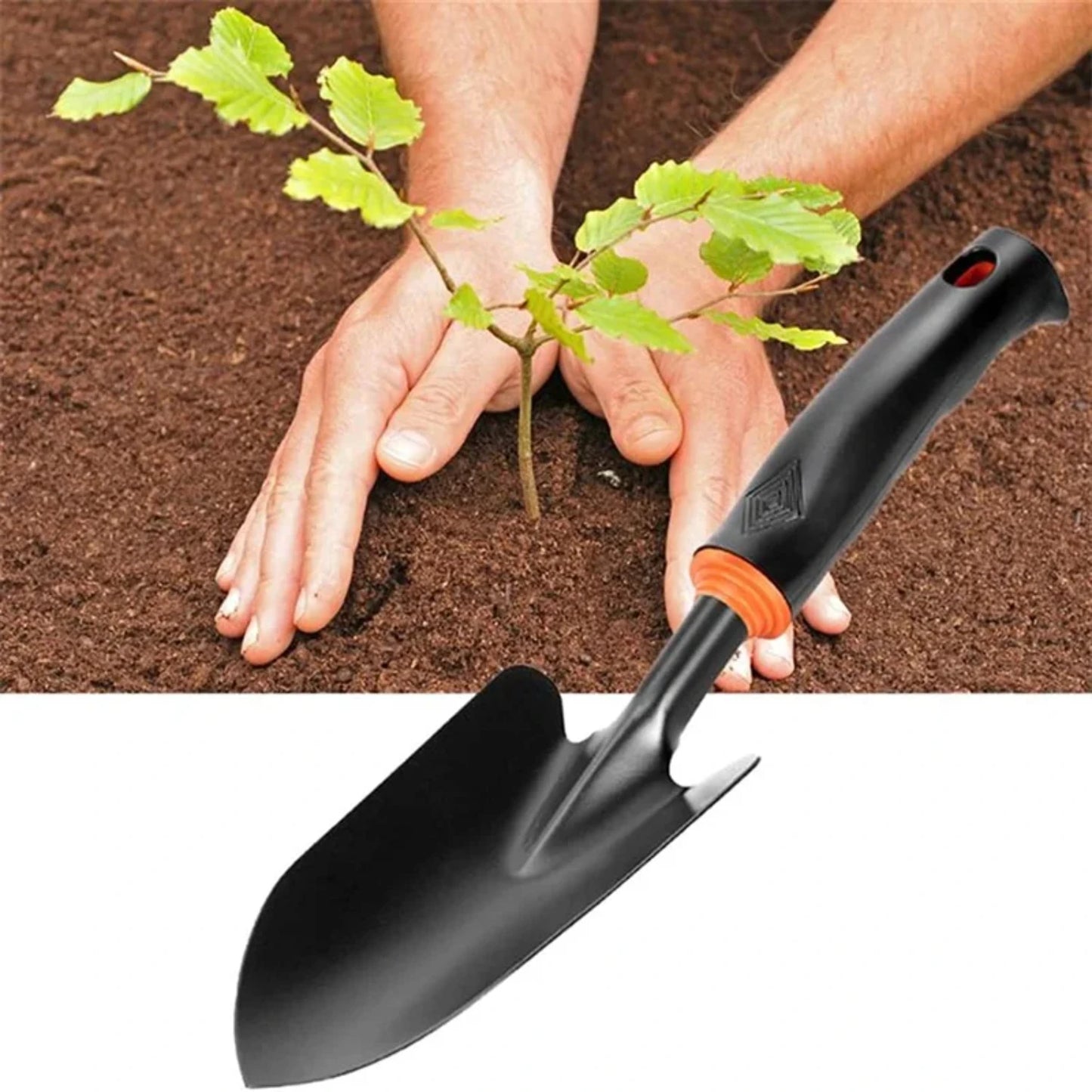 Garden Shovel Hand Shovel Soft Rubberized Non-Slip Handle use  Transplanting Weeding Moving and Smoothing Digging Planting Rake