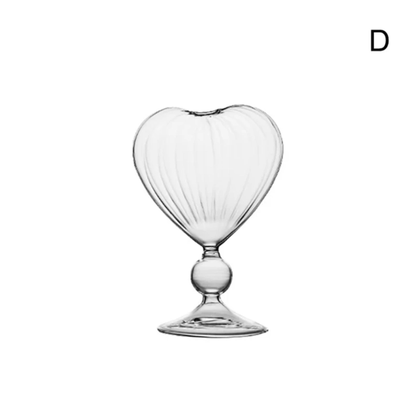 Lovely Heart-shaped Cup with Straw - Creative Glass Wine Juice Container for Club Drinkware Decoration - 1Pc