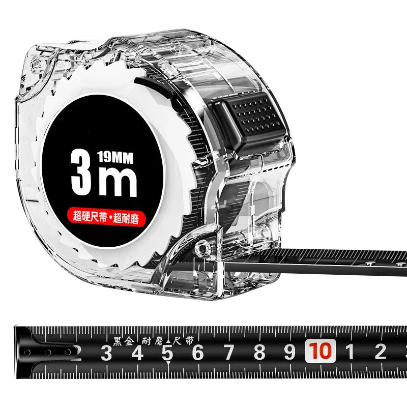 Self Locking Fluorescent Steel Tape Measure High-Precision Laser Inkjet Code Box Ruler Measuring Tool Widened Meter Ruler Ruler