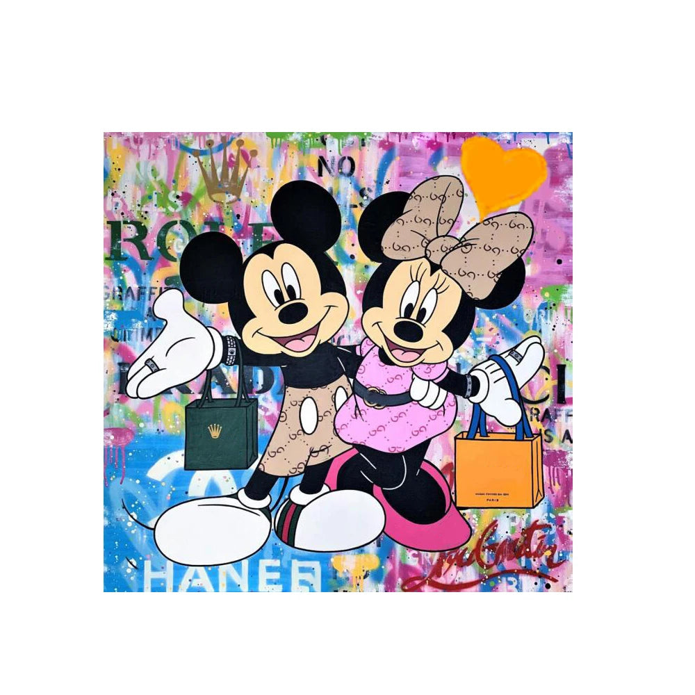 Donald Duck Graffiti Art Canvas Paintings on the Wall Art Posters and Prints  Fashion Luxury Street Art Picture Home Decoration