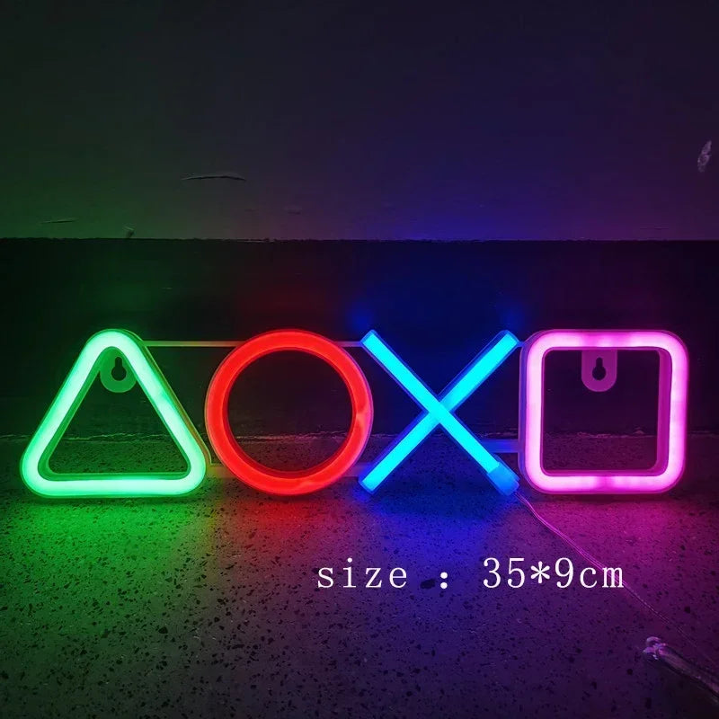 Neon Signs  Bedroom Wall Decor USB Powered     Game Room Living Room Teen Gamer Room Decoration Licence plate Emo room decor Pug