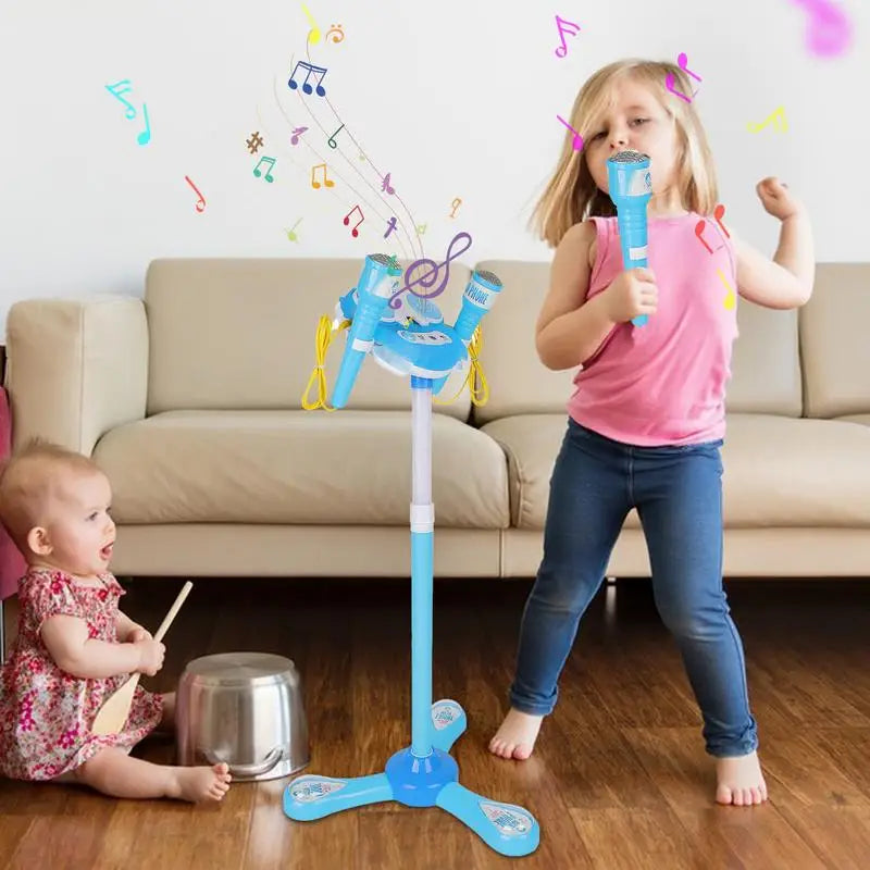 Children's Sing Microphone Stand Playset Microphone Stand Playset Kids Standing Karaoke machine Microphone Toys With Stand