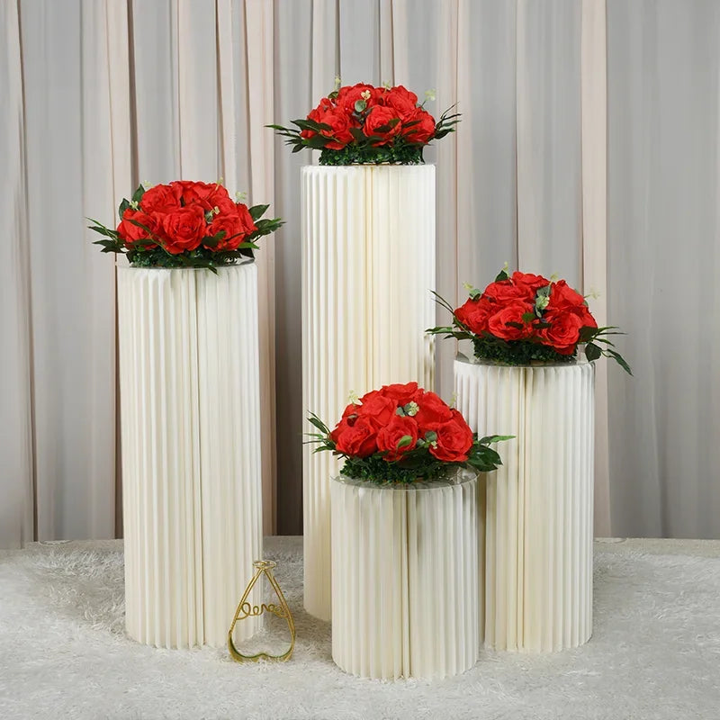 Folding Cylindrical Cake Stand Dessert Table Wedding Birthday Party Ramadan Decor Window Display Stand Baby Shower Home Decor