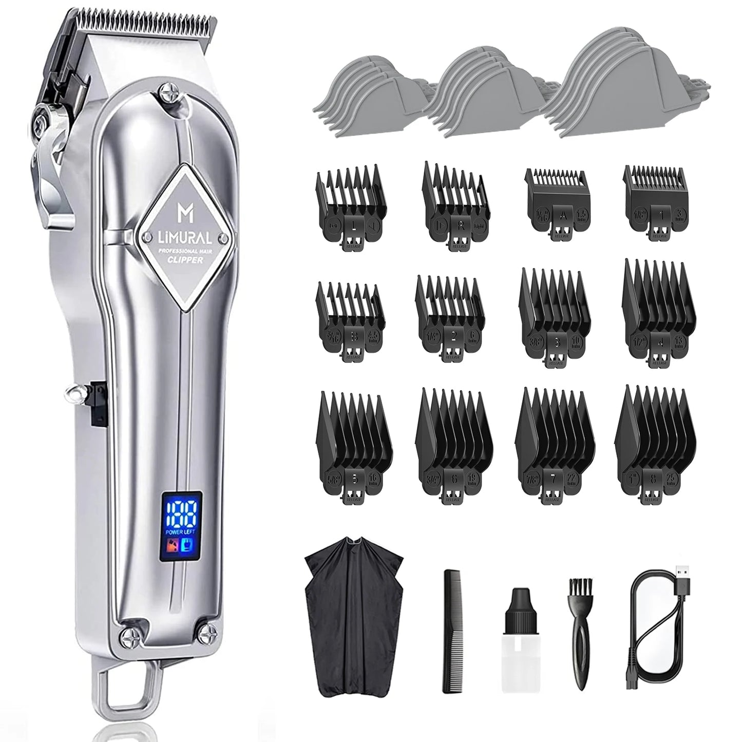 Top Limural Hair Clippers Professional Cordless Clippers Hair Cutting Beard Trimmer Barbers Grooming Kit Rechargeable for Men