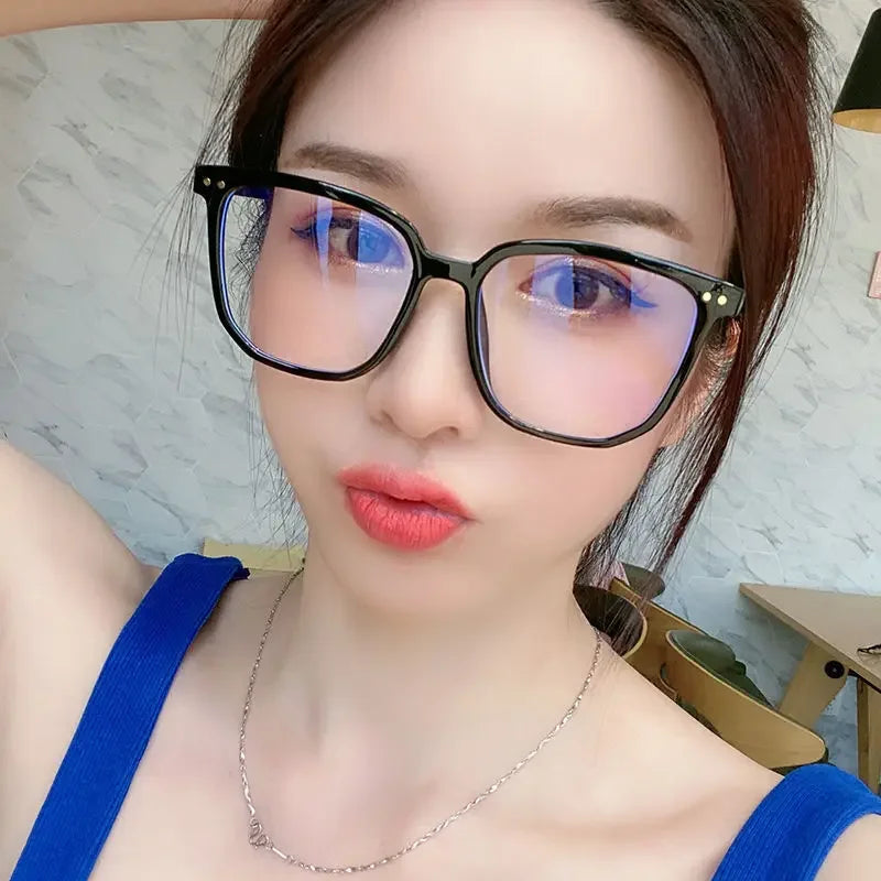 Stylish Transparent Frame Myopia Glasses Women Men Anti-Blue Light Square Minus Diopter Eyewear Optical Spectacle Eyeglasses