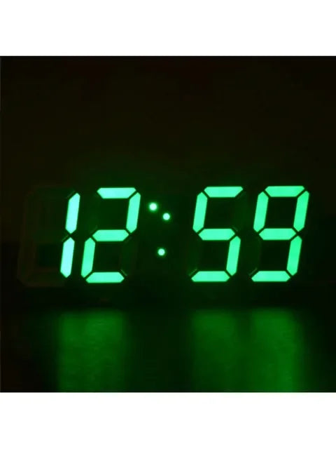 3D  Digital Clock Luminous Fashion Wall Clock Multifunctional Creative USB Plug In Electronic Clock  Decoration Led clock Queen