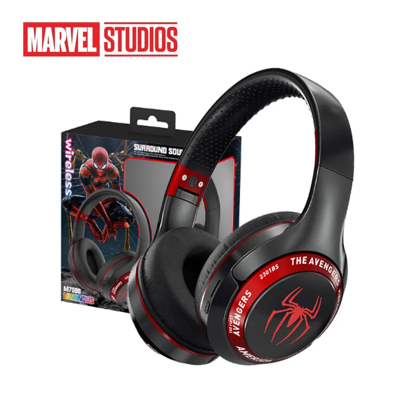 سماعات رأس لاسلكية قابلة للطي من Marvel Spider Man Bluetooth Eagles Over ear مع خاصية إلغاء الضوضاء وسماعات رأس ستيريو عالية الدقة للألعاب