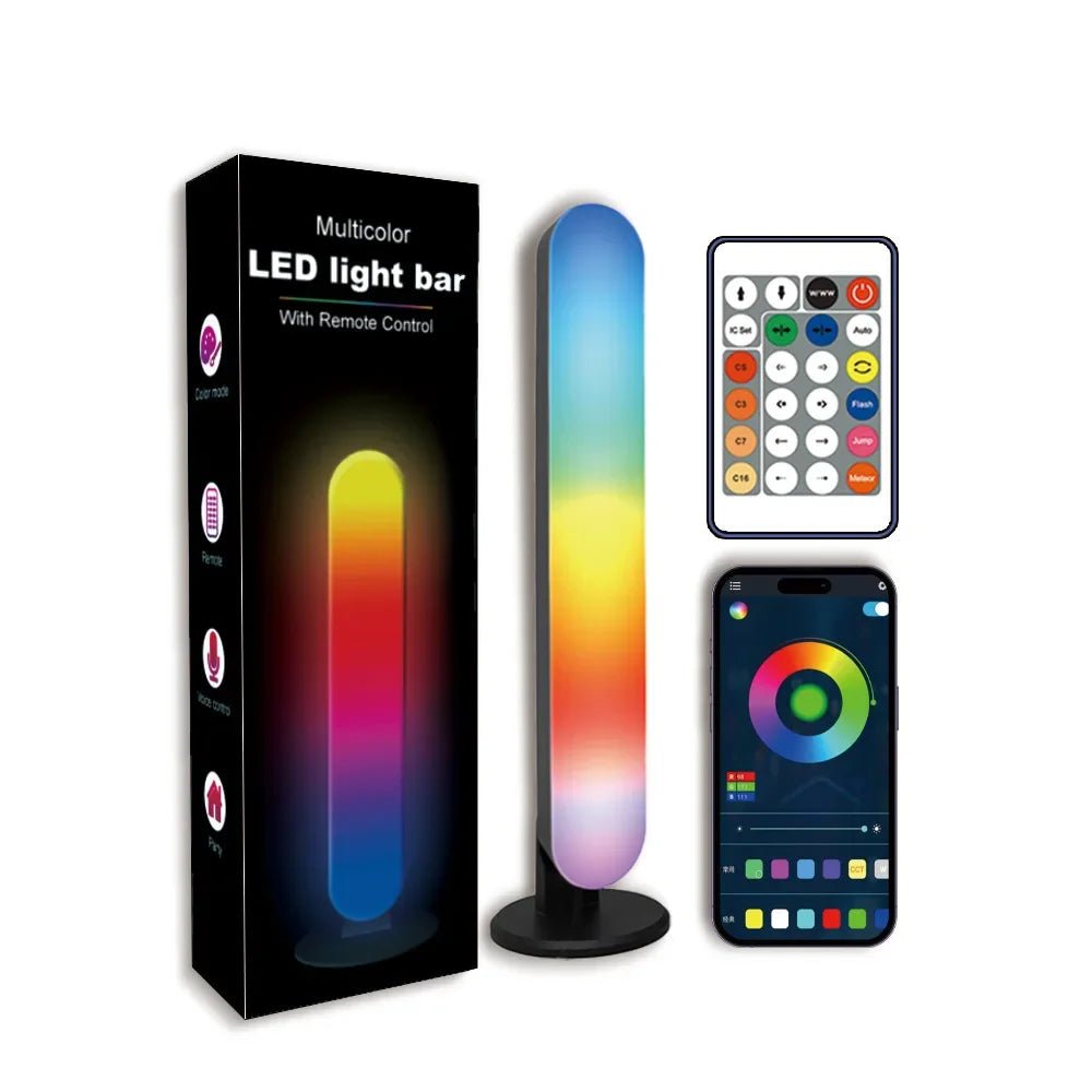 شريط إضاءة ليلية Xiaomi RGB مزود بإيقاع موسيقى ومصباح طاولة LED USB مع جهاز تحكم عن بعد وديكور غرفة الألعاب وهدية عيد الميلاد