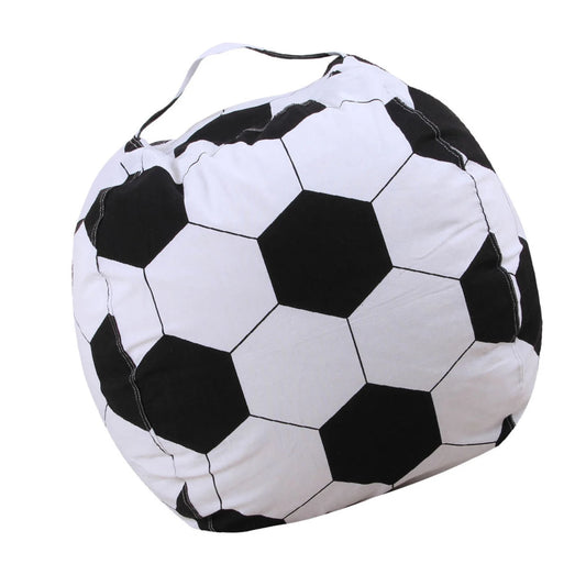 Cozy Soft Plush Football Bean Bag Chair Cover - Comfy Stuffed Animal Toy Organizer Beanbag for Kids - Essential Playroom Collect