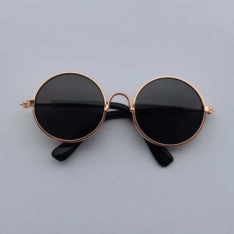 Lovely Vintage Round Cat Sunglasses Reflection Eye wear glasses For Small Dog Cat Pet Photos Pet Products Props Accessories