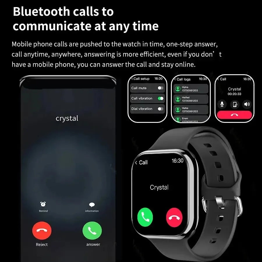 2024 NEW Smart Watch Wireless Charging Smartwatch Bluetooth Calls Men Women Watches Fitness Bracelet Custom Watch Face