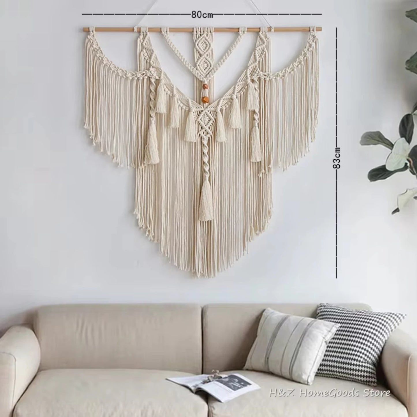 Big Macrame Wall Hanging Tapestry With Tassels Hand Woven Nordic Style  Living Room Bedroom House Art Decor  Decoration Brujeria