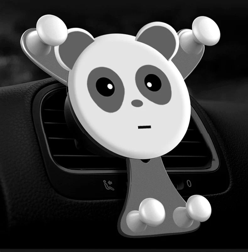 Gravity Car Phone Holder Air Vent Clip Smile Face Mount Mobile Cell Stand GPS Support For iPhone 12 Pro Max Xiaomi Samsung