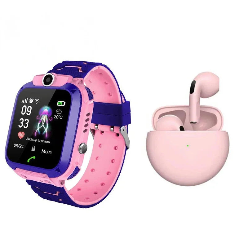 Kids Smart Watch SOS Phone Watch With 4G Sim Card Ip67 Waterproof Remote Photo For Children For Android IOS Children Gift 2025