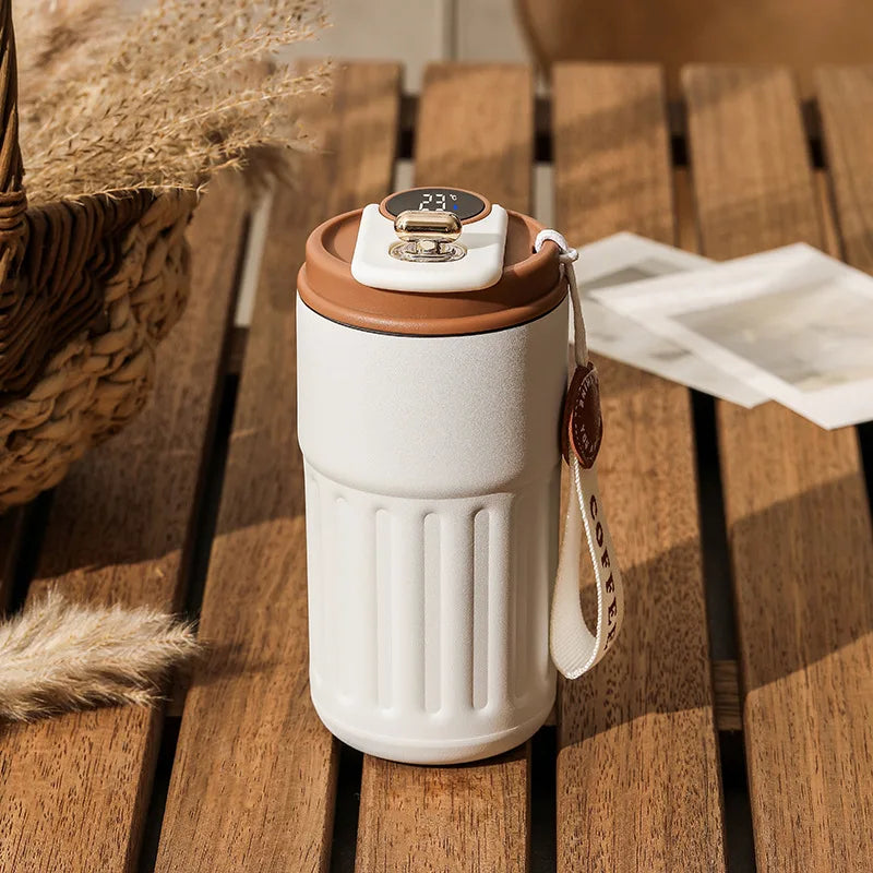 Stainless steel thermos mug display temperature coffee mug smart car water cup gift drinking tools