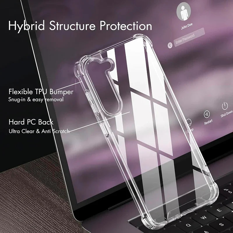 Hybrid Shockproof Case For Samsung Galaxy S25 S24 S23 S21 FE S22 Plus Ultra Clear Hard Case For Samsung A54 A34 A04S A53 A33