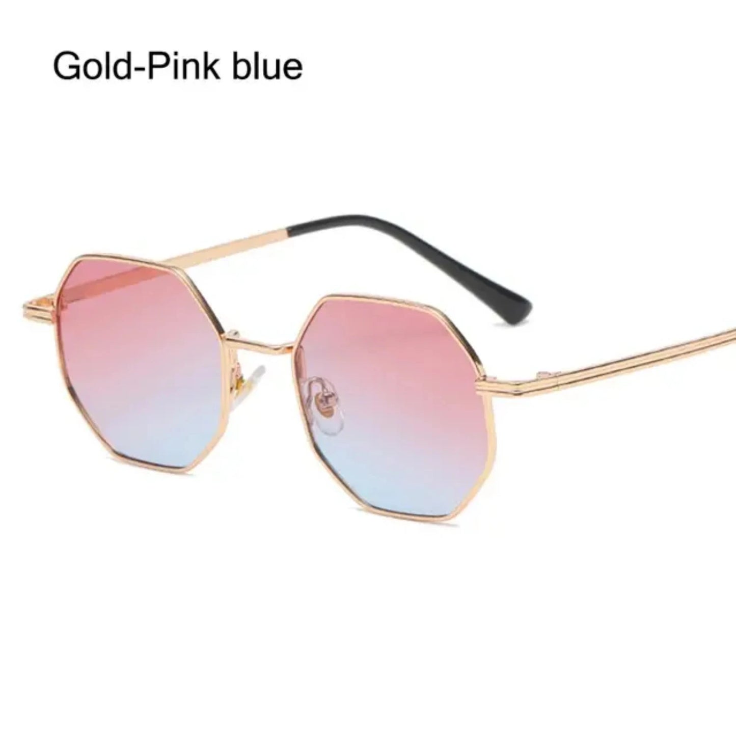 Retro Square Sunglasses  Men Women Fashion Small Frame Polygon Sun Glasses Vintage Metal UV Protection Sunglasses