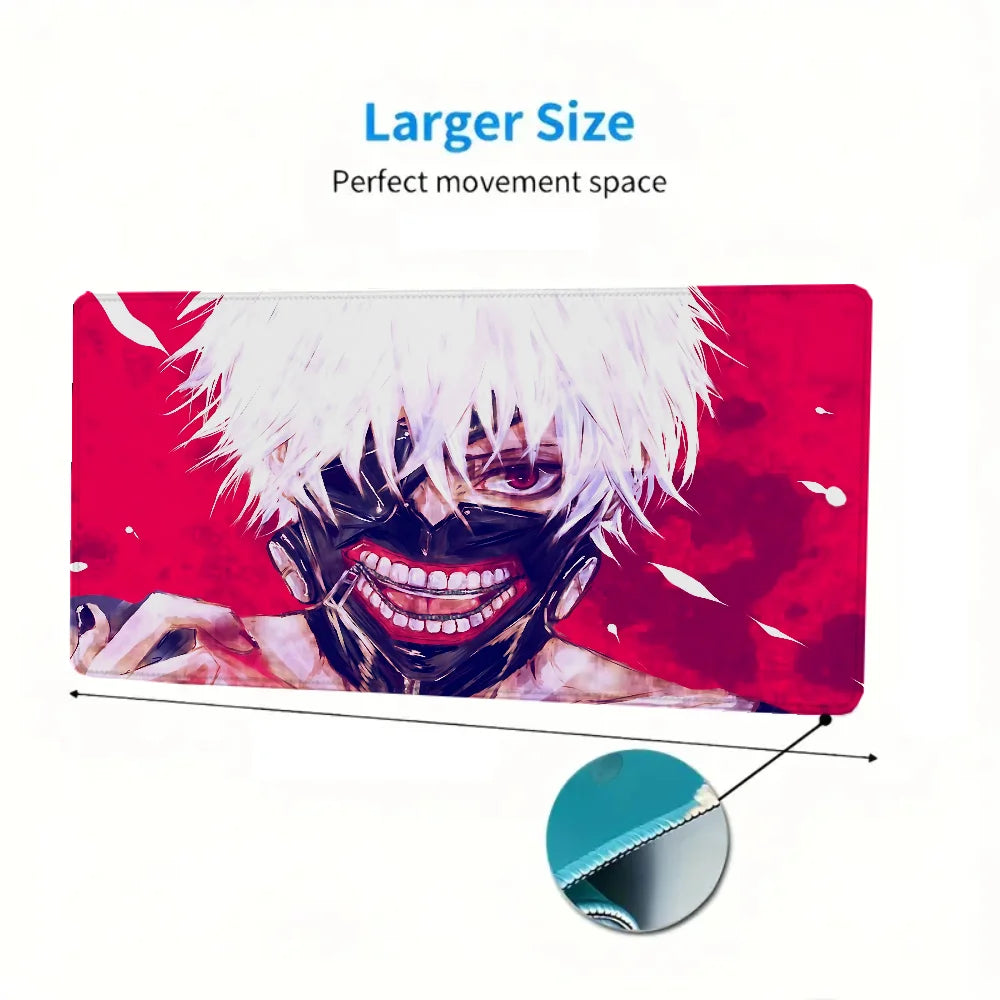 Tokyo Ghoul K-Kaneki Ken Gamer Keyboard Xxl Mouse Pad Anime Gaming Accessories Desk Mat Pc Setup Accessories Mousepad Extended