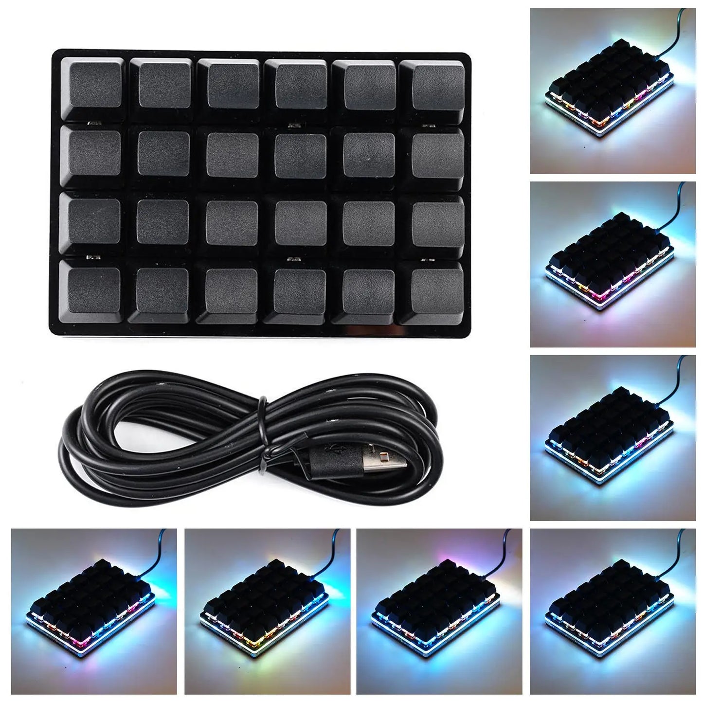 Mini USB Macro Custom Mechanical Keyboard 2/24 Keys Gaming Keyboard Sayo Device Shortcut Programmable Keypad Keys