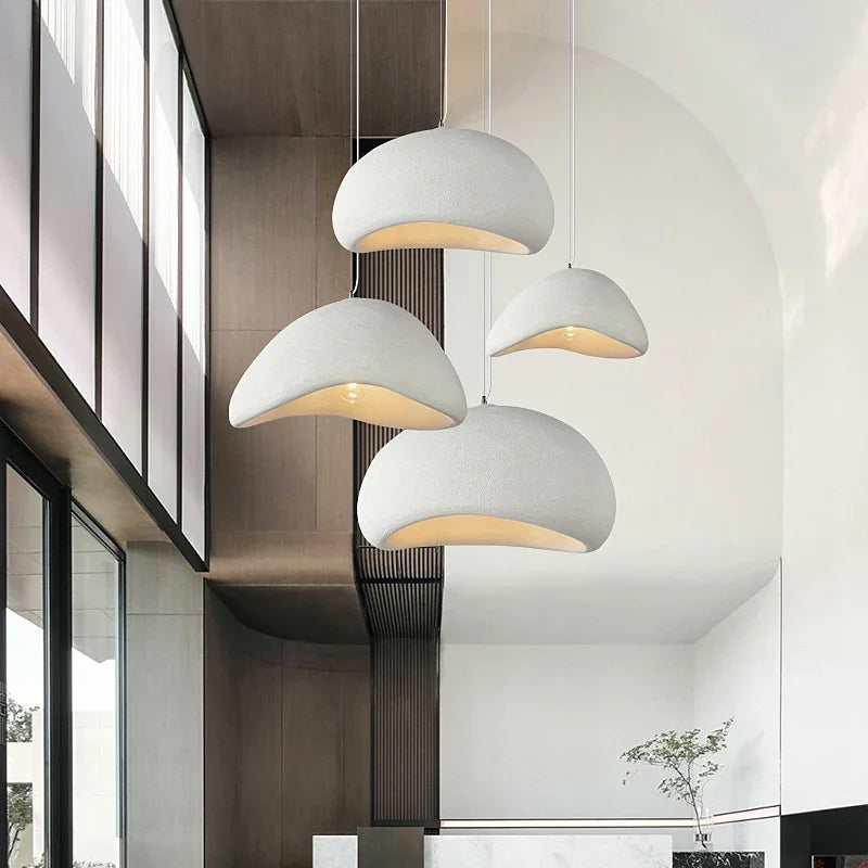 مصابيح معلقة LED من Wabi Sabi Wind E27 بتصميم إسكندنافي بسيط لغرفة الطعام والبار وغرفة النوم والديكور المنزلي وثريا معلقة