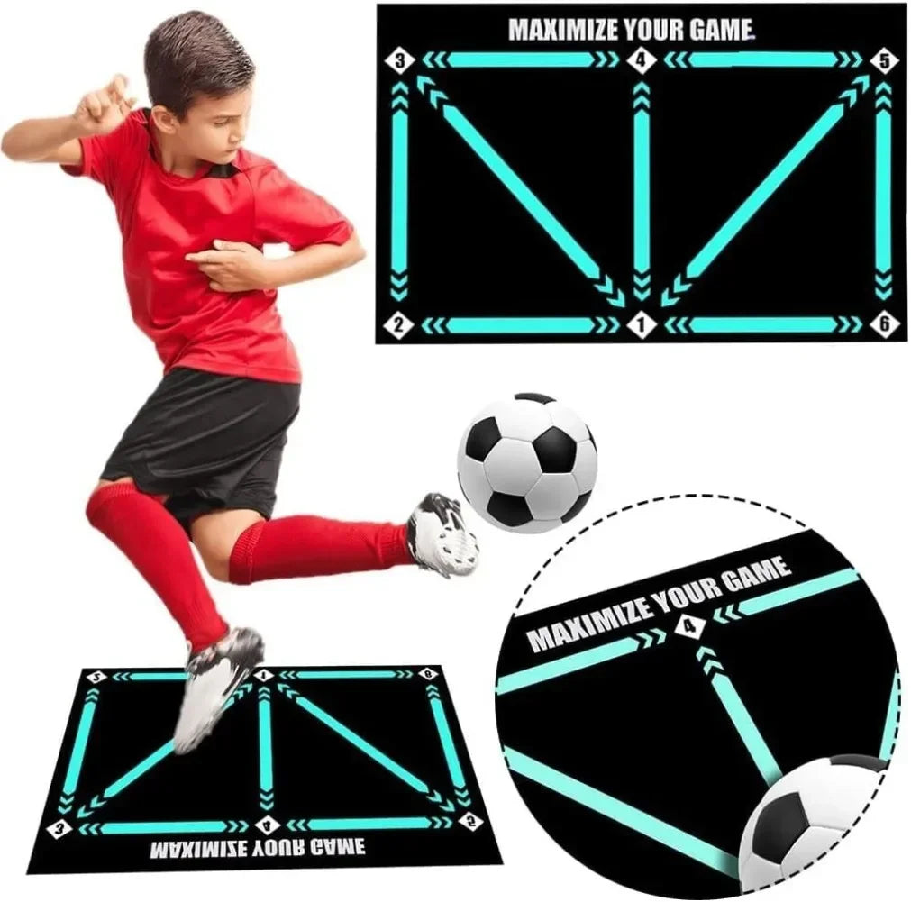 Football Training Mat Soccer Carpet Child Training Pack Indoor Foldable Kids Adults Dribble Non Slip Kids Adults Rug Soccer