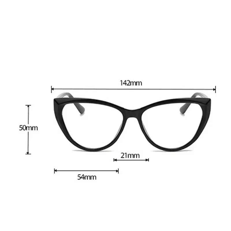 Women Cat Eye Myopia Eyeglasses Fashion Trendy Anti-blue Light Near Sight Glasses Female Vintage HD Lens Minus Eyewear 0 To -4.0