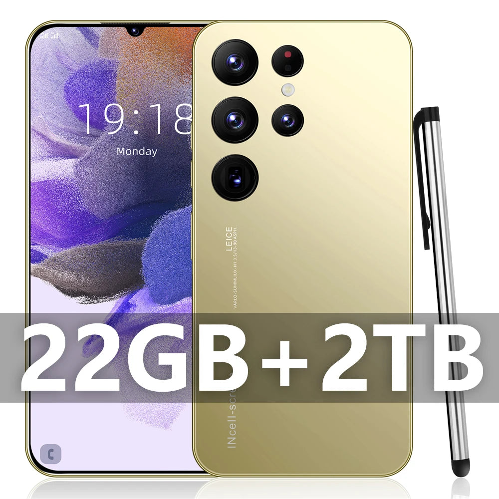 Hot New S24 Ultra Smart phone 7.3 inch Full Screen 4G/5G Cell Phone 22TB+2TB 7800mAh Mobile Phones Global Version Celulares