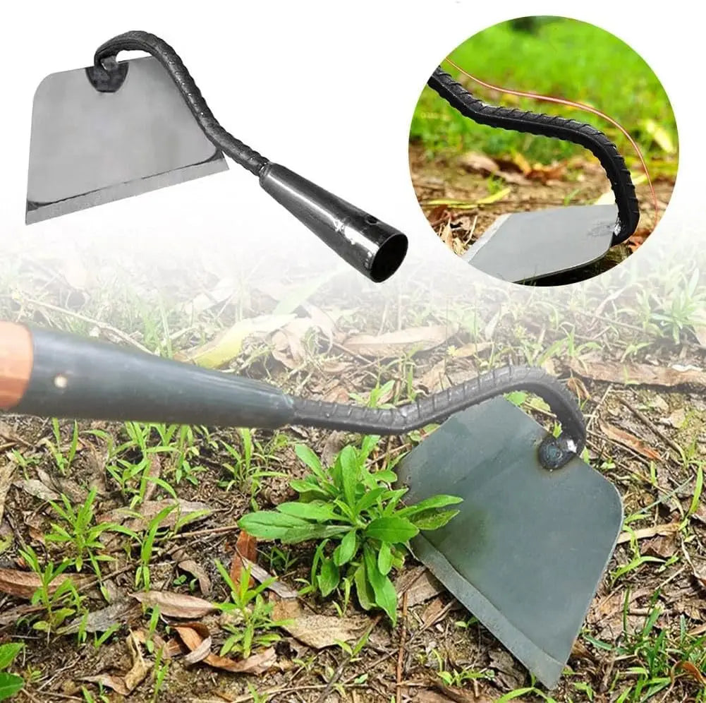 All-Steel Hardened Hollow Hoe, Garden Hoes for Weeding,Hand Shovel Weed Puller, Hoe Garden Tool, Garden Hoe for Backyard Weeding