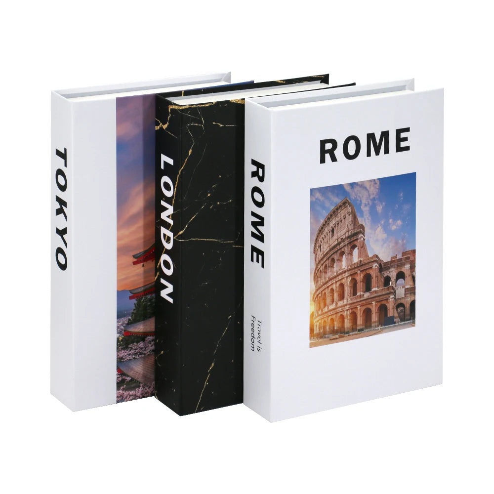 3Pcs Fashion Fake Books Living Room Decoration Designer Books Coffee Table Ornaments Club Hotel Room Villa Prop Books Decoration