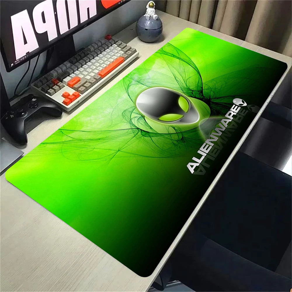 Anime Mouse Pad Alienware Gaming Setup Anti-slip Mousepad Natural Rubber PC Keyboard Deskmat almohadilla para Office Accessories