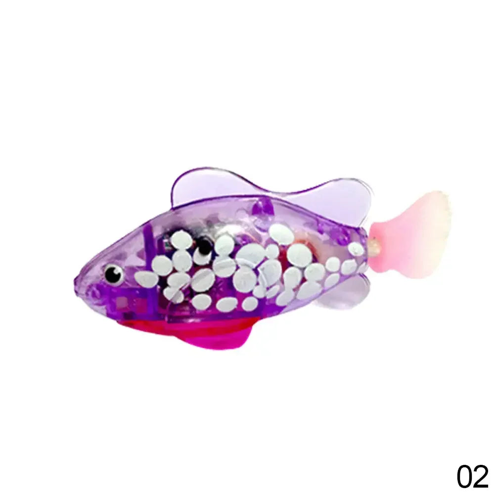 Cat Interactive Electric Fish Toy Water Cat Toy for Indoor Play Swimming Robot Fish Toy for Cat and Dog with LED Light Pet Toys