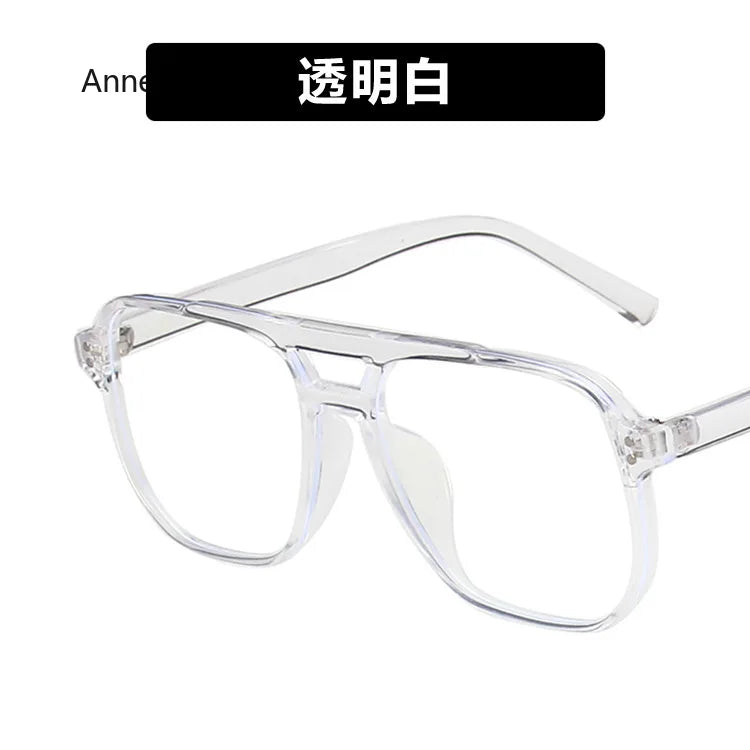 Square Double Briges Anti Blue Light Glasses Men Blue Light Blocking Glasses Women Eyeglasses Frame Optical Eyewear Computer