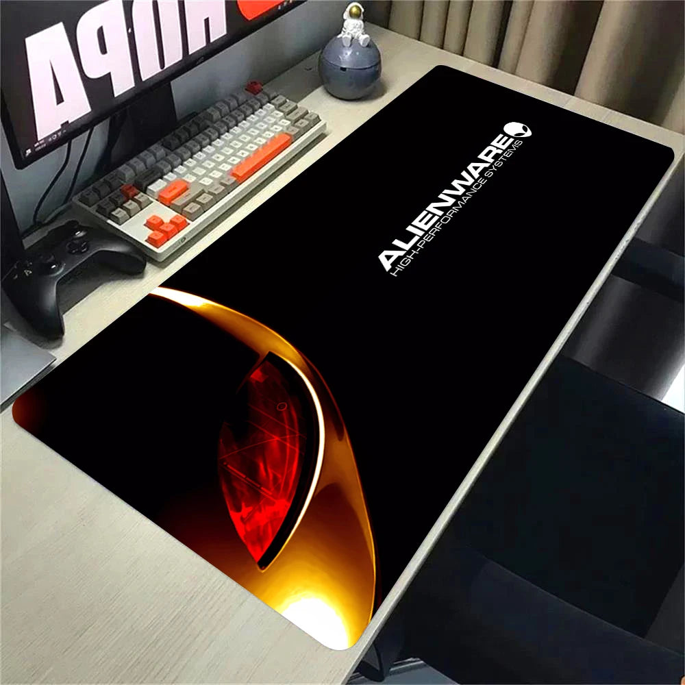 Anime Mouse Pad Alienware Gaming Setup Anti-slip Mousepad Natural Rubber PC Keyboard Deskmat almohadilla para Office Accessories