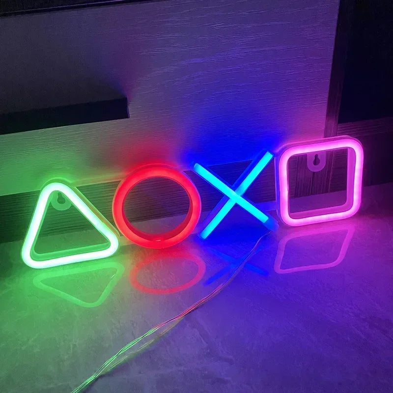 Neon Signs  Bedroom Wall Decor USB Powered     Game Room Living Room Teen Gamer Room Decoration Licence plate Emo room decor Pug