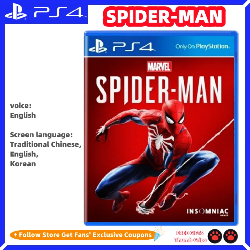 Playstatio4 PS4 Genuine NEW Game CD Spider-Man Playstation4 Game Card Ps4 Games Deal Spider-Man